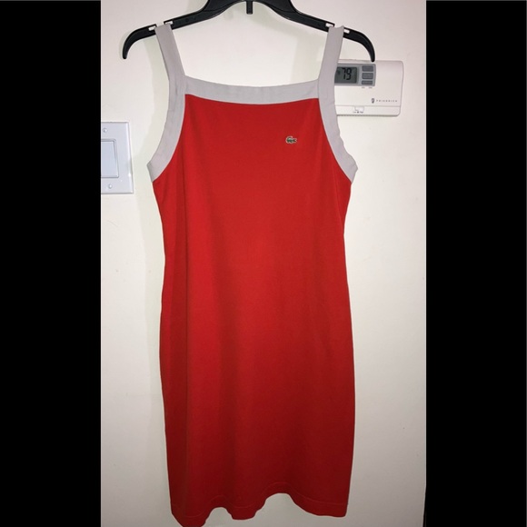 lacoste red dress Lacoste Silk Dress